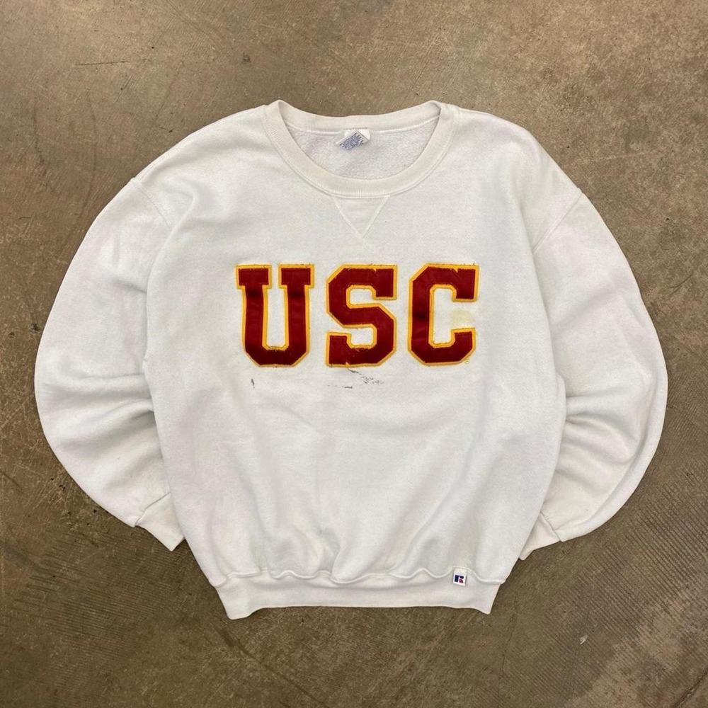 Vintage USC University Of Southern California 90s Russell Athletic Sweatshirt M